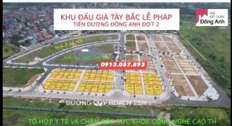 Bán nhanh đấu giá Tây Bắc Lễ Pháp, Tiên Dương, Đông Anh mặt đường 25m chạy thẳng ra Ql3