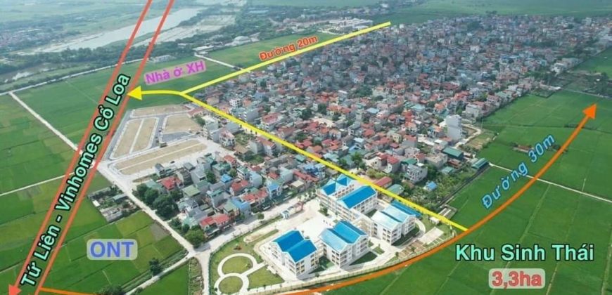 Bán đất đấu giá Dục Tú sát đường 60m cầu Tứ Liêm