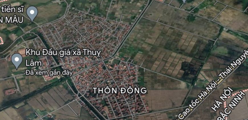 Chuyển nhượng lô đấu giá áp góc xẻ khe đất đấu giá mặt đường liên xã Thuỵ Lâm, Đông Anh