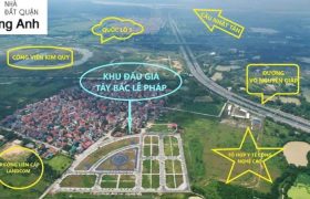 Chuyển nhượng lô góc view vườn hoa đấu giá Tây Bắc-Lễ Pháp , Tiên Dương, Đông Anh